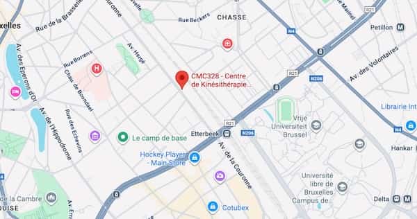 Plan d'accès CMC328 - Avenue de la Couronne 328, 1050 Ixelles, Bruxelles